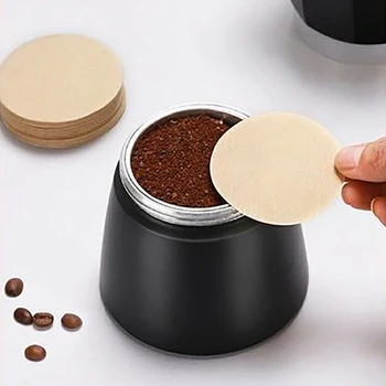 100шт Круглая Фильтровальная бумага для кофе 56 мм 60 мм 68 мм для кофеварки Эспрессо V60 Капельницы Фильтры для кофе Инструменты Бумажный фильтр Moka Pot
