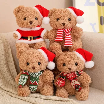 23 см Кукла серии Merry Christmas Прекрасный Плюшевый мишка Одежда для медведей Рождественская шляпа Рождественская одежда Игрушки Peluche Подарки для детей