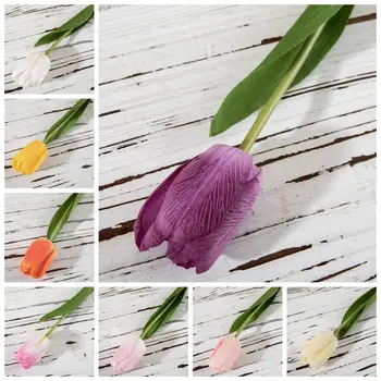 2шт Поддельных Цветов, Декоративный Многоцветный Пасхальный Весенний Тюльпан, Искусственный Цветок для домашнего декора