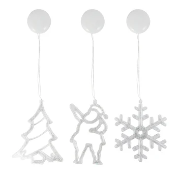 3 Упаковки Рождественских световых украшений для внутреннего окна, гирлянды на заднем плане для наружной домашней спальни Теплый белый