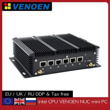 6 × LAN pfSense Core i7 10810U i5 10210U 8265U Мини-ПК 2 * RS232 Celeron 3865U ITX Безвентиляторный Промышленный Брандмауэр Маршрутизатор Сервер 3G/4G