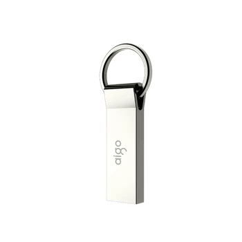 AIGO USB 2,0 Флеш-Накопитель Металлический Флэш-Накопитель 32 ГБ 64 ГБ 16 ГБ 8 ГБ Флешка Портативный USB-Накопитель Memoria Диск с Брелоком для Ноутбуков