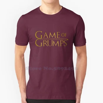 Game Of Grumps (золотой) Высококачественная футболка из 100% хлопка