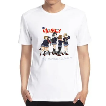 K ON Уникальные японские аниме-манга модные милые футболки оверсайз С круглым вырезом, уличная одежда Harajuku, Летняя мужская одежда