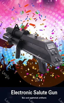 LED 3head электронный фейерверковый пистолет Диско-диджей ручной атмосферный струйный принтер свадебный цветной бумажный пистолет Сценическое освещение реквизит