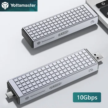 Yottamaster M.2 SATA NVMe Case Двухпротоколный SSD-Накопитель USB 3.0 HD Storage Box Type C Корпус Твердотельного Накопителя для ПК Ноутбука