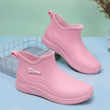 Женские дождевики большого размера, водонепроницаемая обувь, кроссовки для ходьбы по воде, нескользящие непромокаемые ботинки для женщин