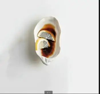 Керамическая тарелка в форме устрицы Обеденная тарелка Ресторанная посуда Тарелки для закусок Десертная миска Блюдо для дим-самов Блюдо для приправ Поднос Чаша