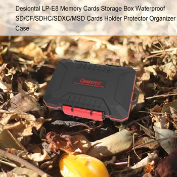 Коробка для хранения карт памяти Desiontal LP-E8 Водонепроницаемый чехол-органайзер для карт SD CF SDHC SDXC MSD