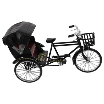 Мини-мотоциклы, детские настольные украшения, пластиковая фигурка рикши, винтажная детская поделка.