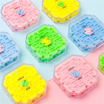 Мини-скоростной куб, Лабиринт, Волшебный Куб, 3D Обучающая игрушка, головоломка, Лабиринт, Катящийся Мяч, Баланс обучения мозга