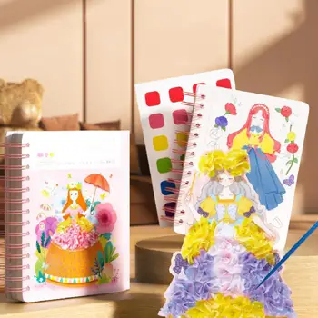 Модная книга для рисования в стиле принцессы, набор для творчества 
