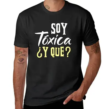 Новая футболка с надписью Soy Toxica y que на испанском языке для мальчиков, футболка с животным принтом, аниме дизайнерская футболка для мужчин