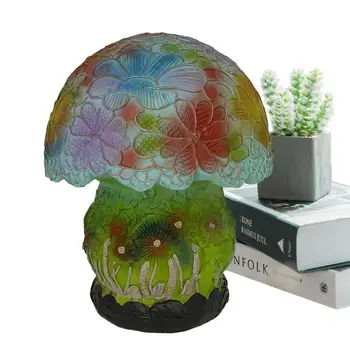 Ночник-гриб, прикроватный ночник-гриб из смолы, расписанный вручную, Декоративная светодиодная настольная лампа Эстетичный декор комнаты Для