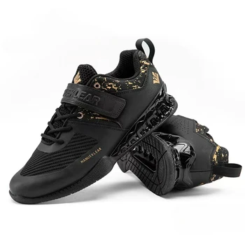 Обувь для профессиональных пар для силовых тренировок, черная желтая обувь для приседаний, мужская Женская высококачественная спортивная обувь для спортзала, тяжелая обувь