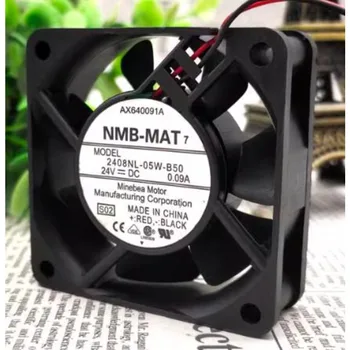 Оригинальный Вентилятор процессора для NMB 2408NL-05W-B50 24V 0.09A 6CM Вентилятор Охлаждения Преобразователя частоты 6020 60X60X20mm