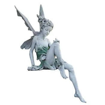 Прекрасный Ангел Сказочный Сад Статуя Феи Украшение из смолы Украшение внутреннего двора Фигурная Скульптура