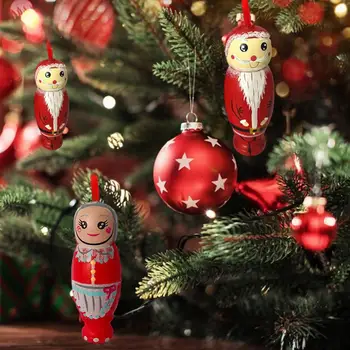 Рождественский орнамент-брелок, кукольный кулон с сюрпризом, легко подвешиваемый, Тонкая работа, Забавный Санта-Клаус для праздника