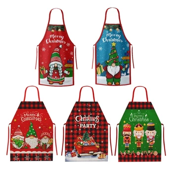 Рождественский фартук Кухонные фартуки Защищают одежду от масляных пятен и брызг для домашней кухни или персонала ресторана