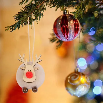 Рождественский шар с оленем, подвеска 2024, Новое Подвесное украшение для Рождественской елки, Рождественский Милый кулон с оленем на удачу, Рождественское украшение