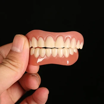 Силиконовый накладной зуб Покрывает верхний и нижний вставные зубы Силиконовый накладной зуб Покрывает Накладные зубы Покрывает Временный набор для зубов