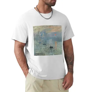 Футболка Monet Impression Sunrise Fine Art, футболка оверсайз, мужская футболка с графическим рисунком, простые черные футболки для мужчин